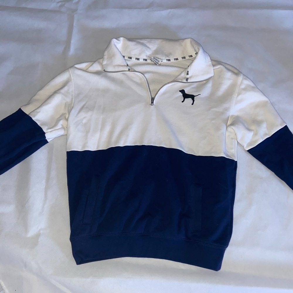 PINK Sweatshirt Quarter Zip/size:S